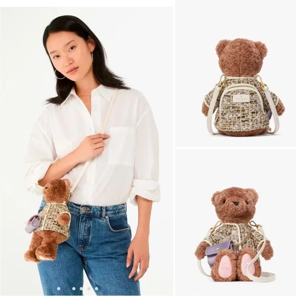 kate spade Lavender Metallic Crossbody Bag with Cream Strap - Picture 3 of 6